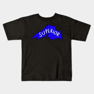 Lake Superior Outline Kids T-Shirt